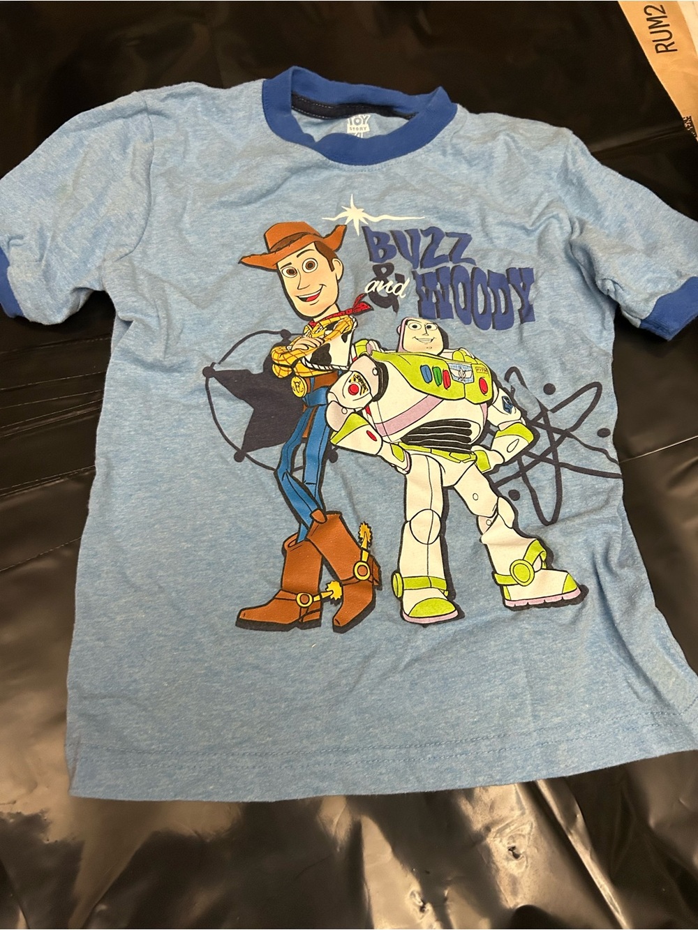 Disney Light Blue Short-Sleeve Toy Story Buzz & Woody Graphic Tee